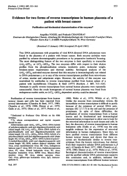 Evidence for two forms of reverse transcriptase in human placenta of