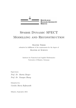 Sparse Dynamic SPECT Modelling and Reconstruction