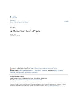 A Melanesian Lord`s Prayer - Pepperdine Digital Commons