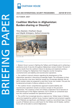 Coalition Warfare in Afghanistan