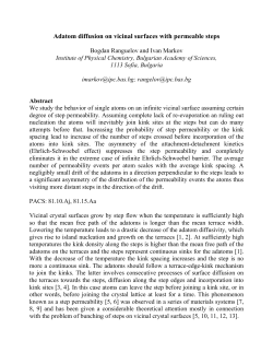 Adatom diffusion on vicinal surfaces with permeable steps