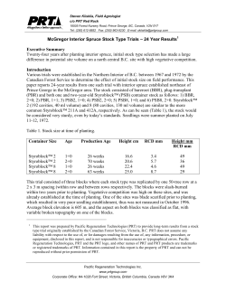 McGregor Interior Spruce Stock Type Trials &ndash; 24 Year Results