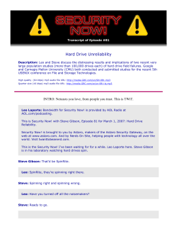 Hard Drive Unreliability