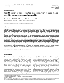 Identification of genes related to germination in aged maize seed by