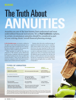 The Truth about Annuities