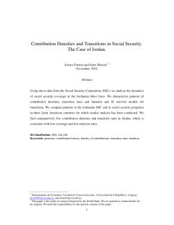 Contribution Densities and Transitions in Social Security. The Case