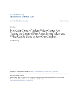 How 21st Century Violent Video Games Are Testing the Limits of