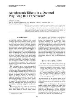 Aerodynamic Effects in a Dropped Ping-Pong Ball Experiment