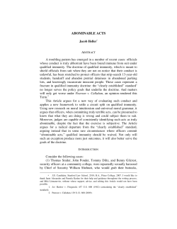 abominable acts - Vermont Law Review