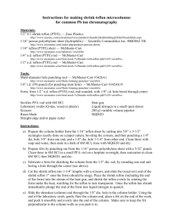 Instructions for making shrink-teflon microcolumns for common Pb