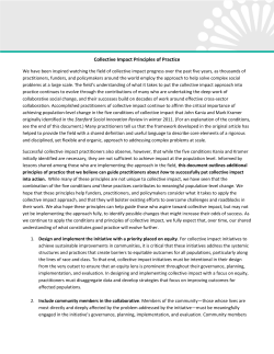 Collective Impact Principles of Practice