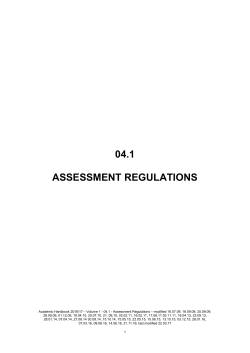 Assessment Regulations - Cardiff Metropolitan University