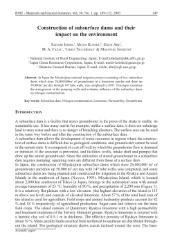 Construction of subsurface dams and their impact on the