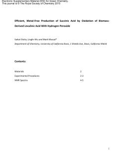 Derived Levulinic Acid With Hydrogen Peroxide Content