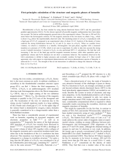 First-principles calculation of the structure and magnetic