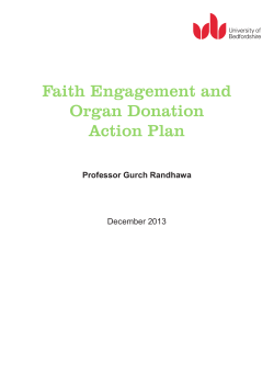 Faith Action Plan - NHSBT