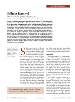 Splinter Removal - American Family Physician