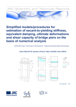 Simplified models/procedures for estimation of secant-to