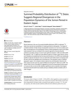 Summed Probability Distribution of 14C Dates Suggests