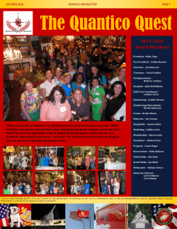 The Quantico Quest - Quantico Officers` Spouses` Organization