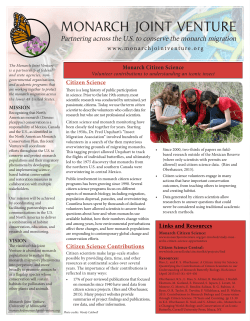 Citizen Science - The Monarch Joint Venture