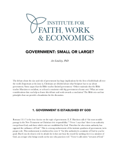 GOVERNMENT: SMALL OR LARGE?