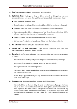 Adrenal Hypofunction Management