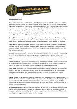 Running/Hiking injuries