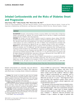 Inhaled Corticosteroids and the Risks of Diabetes Onset and