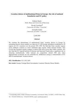 Location choices of multinational firms in Europe