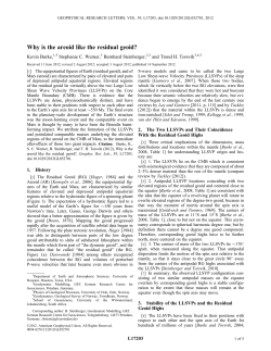 Why is the areoid like the residual geoid?