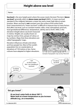 Height above sea level - E