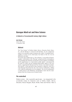 Baroque Mind-set and New Science