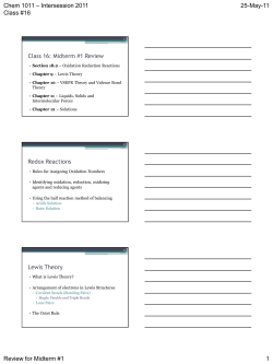 Class 16: Midterm #1 Review