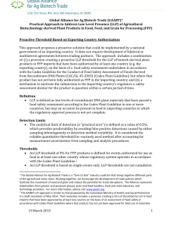 19 March 2015 1 Global Alliance for Ag Biotech Trade (GAABT)1