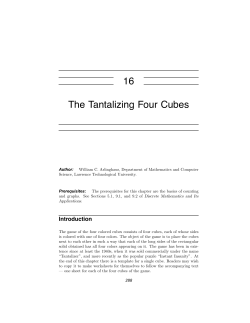 16 The Tantalizing Four Cubes - McGraw Hill Higher Education