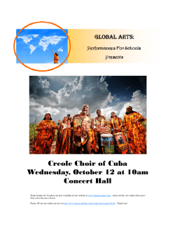 Creole Choir of Cuba - UMass Amherst Fine Arts Center