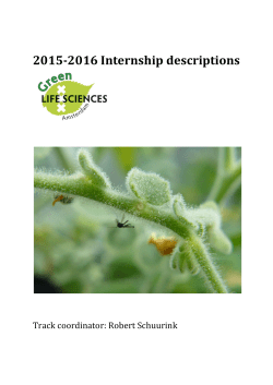 2015-‐2016 Internship descriptions