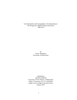 Governmentality and Cartographies of Colonial Spaces