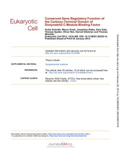 Dictyostelid C-Module-Binding Factor the Carboxy