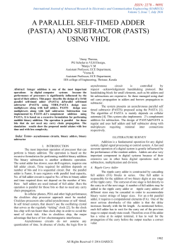 a parallel self-timed adder (pasta) and subtractor (pasts