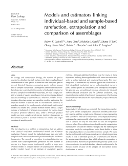 Models and estimators linking individual-based