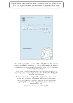 This article appeared in a journal published by Elsevier. The