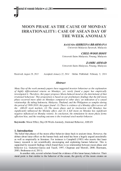 Moon Phase as the Cause of Monday