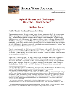 Hybrid Threats and Challenges: Describe&hellip;