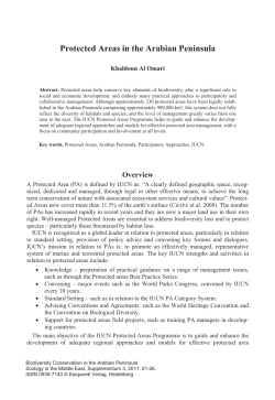 Protected Areas in the Arabian Peninsula - Kasparek