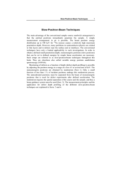 Slow-Positron-Beam Techniques
