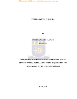 Interrogatives in Dagara