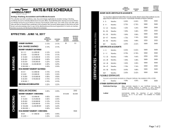Rate and Fee Schedule - America First Credit Union