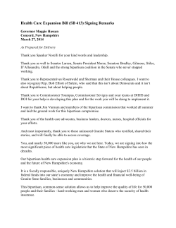 Health Care Expansion Bill (SB 413) Signing Remarks
